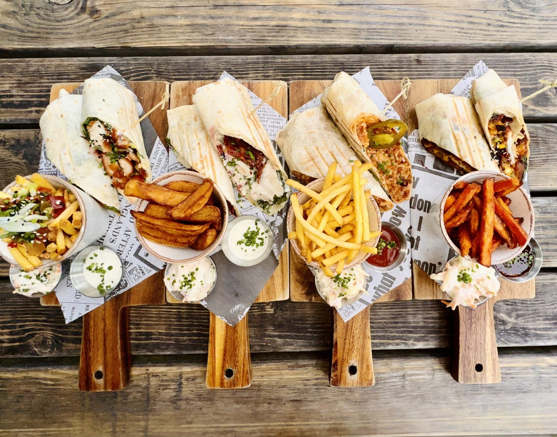 Sharing boards and loaded fries